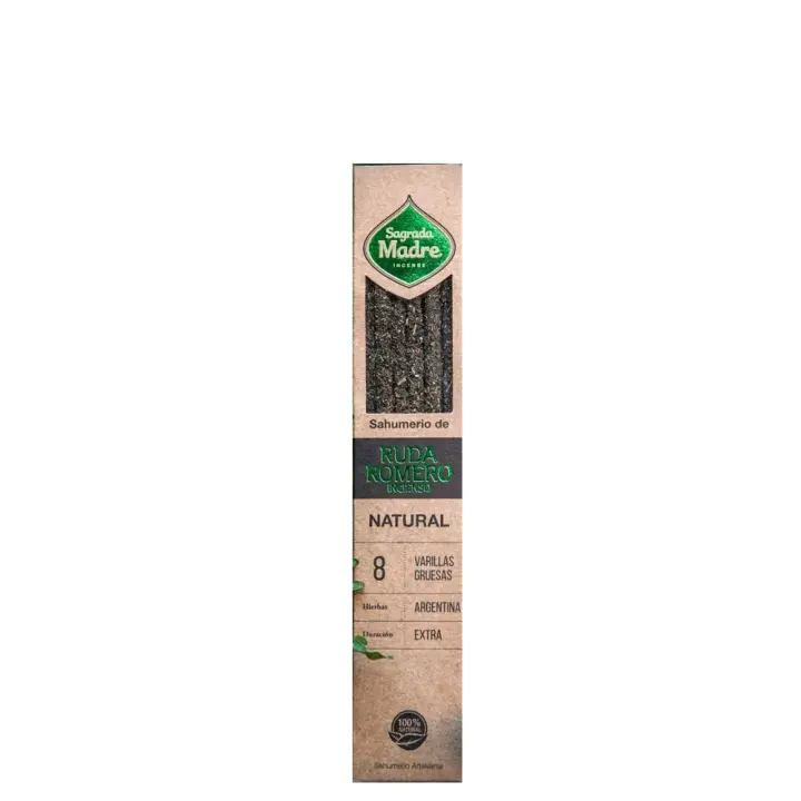 INCIENSOSHOP - 2 unidades de incienso de Romero, Ruda y Olíbano Natural de Sagrada Madre hecho a mano con Amor en Argentina - 1