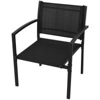 vidaXL Set de muebles de jardín 4 piezas textilene negro - details 4