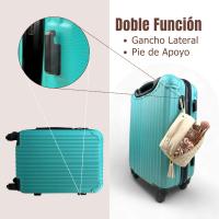 Maleta Avión Equipaje de Mano Viaje Cabina Trolley ABS Rígida 4 Ruedas Maleta de cabina rigida con asa telescopica 55x35x20CM - details 9