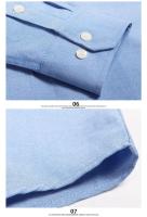 Camisa De Oxfورد Para Hombre Corta De Color Sólido Con Herramientas Casual Slim Fit Blanco Azul Rojo Verde Negro Talla Única - details 6