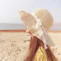 Sombrero de paja de Verano para Mujer, Con Protección solar, de Ala Ancha, plegable, para viaje, Con Lasso de juguete y FPS 50 + - details 0