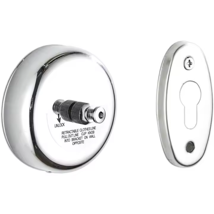 Línea de Ropa Retrácthil-Tendedero Interior de Pared Tendedero de Acero Extensible Inoxidable para Baño Hotel, 3 Metros (Plata) - 1