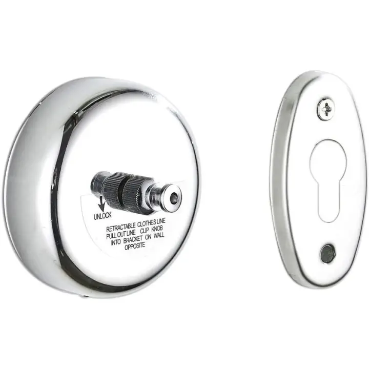 Línea de Ropa Retrácthil-Tendedero Interior de Pared Tendedero de Acero Extensible Inoxidable para Baño Hotel, 3 Metros (Plata) - 1