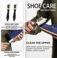 2 piezas de Cabeza para Gamuza y nobuck, limpador de Zapatos de 4 lados con Cerdas de latón para limarar Gamuza, Limpador para Zapatos de Gamuza, Limpador para Zapatos de Gamuza, Labrador para Zapatos de Gamuza - details 3