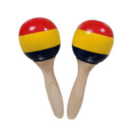 Paquete De 1 Pares De Maracas De Madera Con Golpes De Arena Instrumento De Percusión Rumba Shakers Juguete Musical Para Niños Juegos - details 6