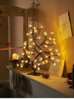 Lámpara De Mesa LED Sakura Con Control Remoto USB Para Decoración De Navidad Y Fiesta Luz De Árbol Para Dormitorio Hotel Tienda - details 8