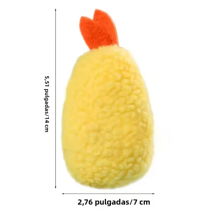 Juguete De Masticar Para Perros Tempura De Camarón Frito Suave Y Silbante De Peluche Para Juguetear a Los Puppies Terrier Hond Shiba Yorkshire Corgi - 1