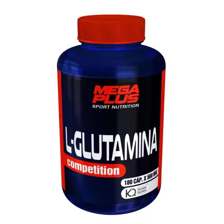 Mega Plus Glutamina Megaplus 180 Comp. - Favorece Síntesis Proteica - Previene Catabolismo Muscular - Aumenta Masa Muscular - Recuperación Rápida - Cápsulas Vegetales - 1