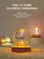 Lámpara De Ambiente LED 3D Con Efecto De Fuego De Artificio Luz Nocturna Colorida Para Decoración De Hogar Lámpara Colgante De Bola De Vidrio Estilo Cielo Estrellado - details 2
