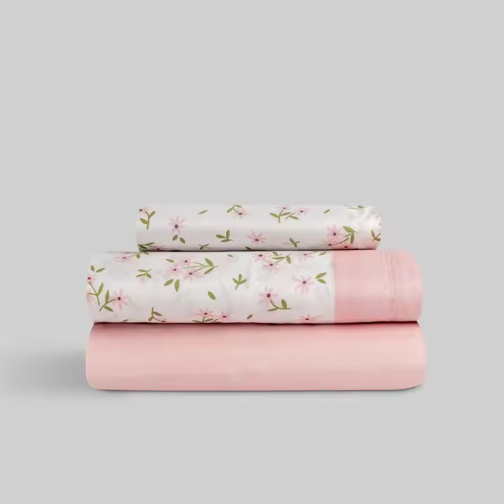 Juego de Sábanas Microfibra Yesenia Rosa - 1