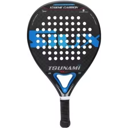 Pala de Padel Siux Tsunami 5.0 12K/ Negra y Azul - 1