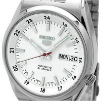 reloj hombre unisex SEIKO 5 SNK559J1 MADE IN JAPAN 36mm dial blanco correa de acero 30m WR - details 3