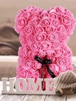 Oso De Rosas Teddy Regalo Para Mamá Novia Cumpleaños Aniversario Valentines Day Mujer Juguete De Muñeco Artificial De Flores Rojas - details 11
