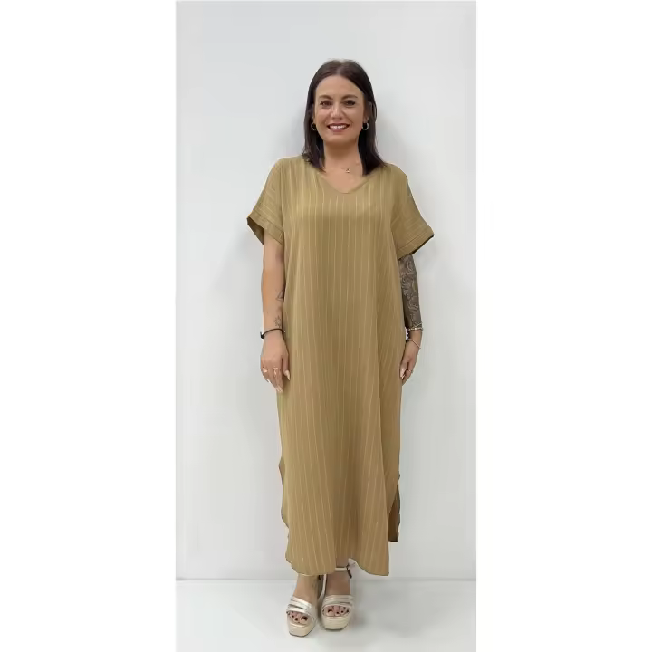 Vestido Eugenia Camel - 1