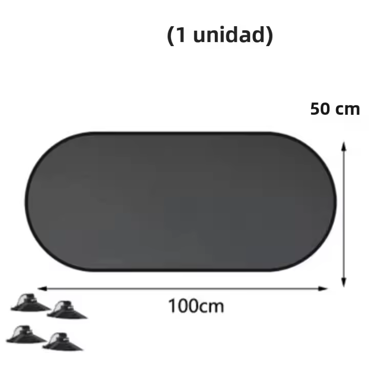 Cortina De Sol Para Coche Portátil Con Ventosa De Vidrio Cubierta De Estilo Para Automóviles Visera De Sol De 3D Fotocatalista Telas Y PVC - 1