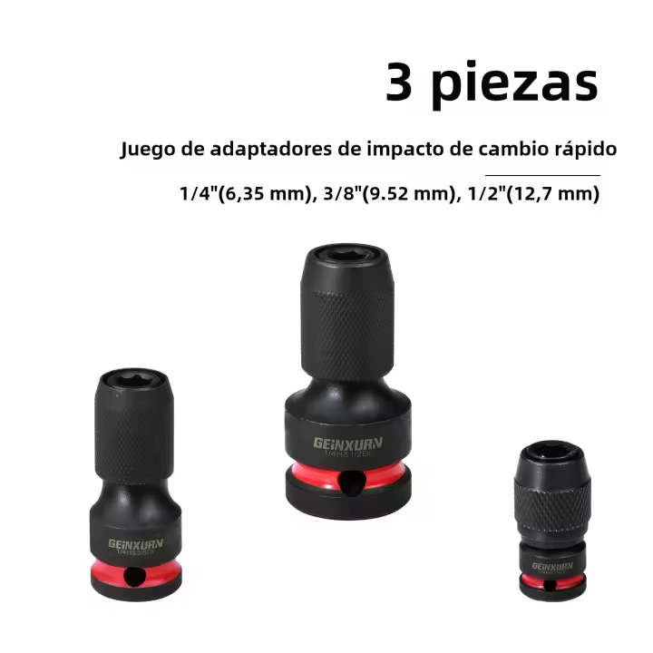 Soporte Para Punzones Geinxurn Con Tamaños Incluidos 1/2 Pulgada 3/8 Pulgada Y 1/4 Pulgada Para Transformación Rápida a Hexagonal - 1
