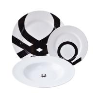 BENETTON Set de Vajilla de Porcelana Estampada Negra - 18 Piezas - details 0