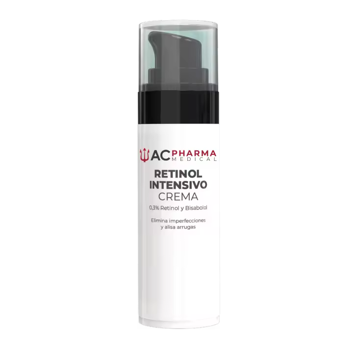 Crema Retinol Intensivo | Elimina Eficazmente Imperfecciones y Alisa Arrugas MUY EFICAZ | Crema Reafirmante y Rejuvenecedora | Envase de 30ML  | Crema Antiarrugas y Antimanchas con increíble resultado | Para Todo Tipo de Piel Sensible | ACpharma Medical - 1