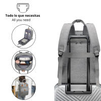 LUTODY - Mochila portátil para bebés con cuna cambiador de pañales, bolsillo térmico para biberones, plegable e impermeable - Ideal para cargar teléfono móvil, tablet y más dispositivos - details 4