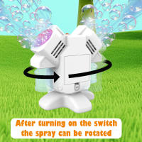 Máquina De Burbujas Giratoria Con Luz Juguete Para Niños Regalo Para Fiestas Y Bodas Exterior No Requiere Batería Ni Agua - details 5