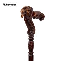 Bastón De Madera Marrón Eagle Para Moda Y Fiesta De Disfraz De Vampiro 93cm Tapa De Goma Mango De Cerda De Mano Para Caminar Y Halloween - details 6