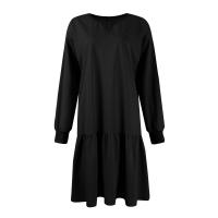 Vestido De Mujer Otoño Manga Larga Pullover Cuello Redondo Rib Knit Patchwork Suéter Cómodo Casual Mini Vestidos Estilo Vintage - details 23