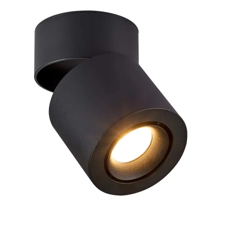 Foco de techo de 5 W, ángulo del cuerpo de la lámpara ajustable, luz de techo LED, 13,5 x 10 cm (negro-3000 K) - 1