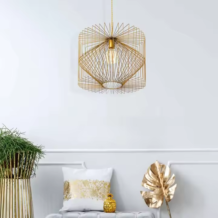 Lúzete - Lámpara De Techo Azura Oro Grande No Alta Tensión 220v/230v - 1