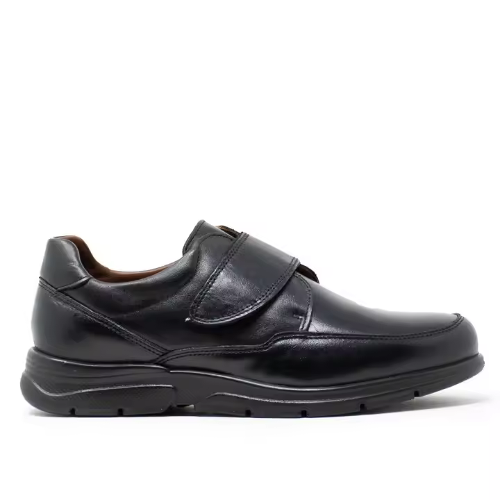 Zapatos Casual hombre BAERCHI 1252 BLUCHEDR VELCRO ANCHO ESPECIAL NEGRO 27762 XL - 1