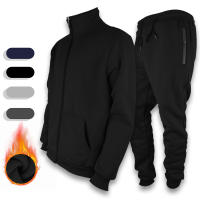 Conjunto De Deporte Para Hombre Con Manga Larga Cierre Completo 2 Piezas Adecuado Para Correr Y Uso Casual Material De Poliéster Grueso - details 9