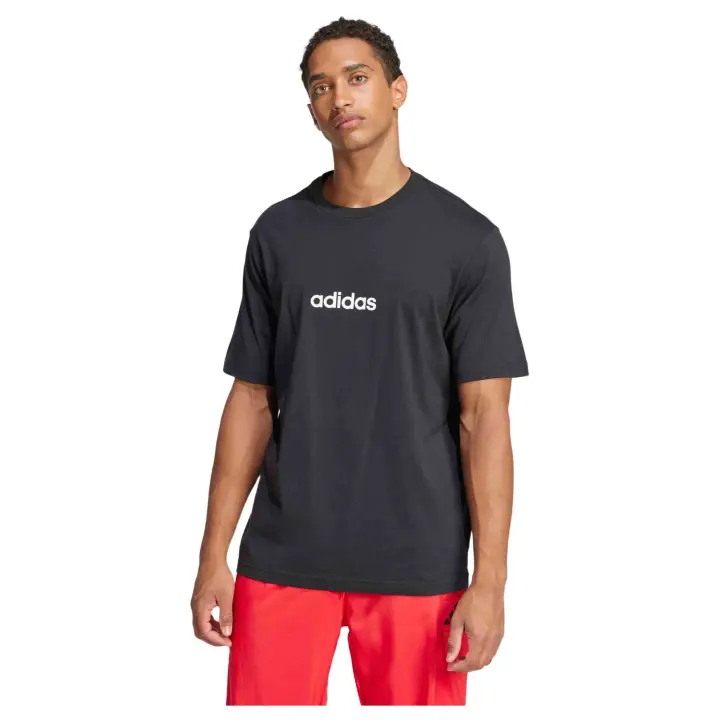 Camiseta de Manga Corta Adidas Essentials Linear para hombre en color negro - 1