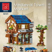 Bloques De Construcción De Ciudad Medieval Serie De Arquitectura Modelo Callejero Sets MOC De Casas Modulares Juguetes Para Niños - details 0