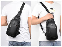 Bolso De Hombro Para Hombre De Cuero Lujo Estilo Vintage Bolsa De Pecho Negocios Casual Bolsa De Hombro Con Cierre De Cremallera - details 14