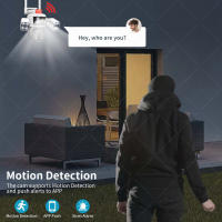 Cámara De Seguridad IP Exterior 8K 16MP WiFi Con Zoom 10X Cuatro Lentes PTZ Vigilancia Inteligente CCTV Detección De Movimiento Cámara Doméstica Black - details 6