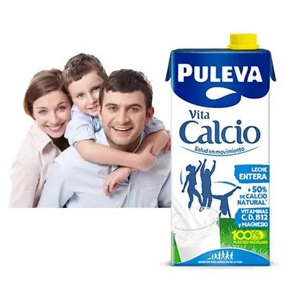 Puleva Leche Entera Calcio Brik 1 L. caja de 6 litros - 1