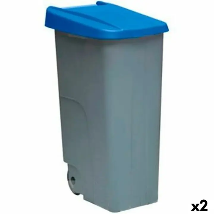 Cubo de Basura con Ruedas Denox 110 L Azul 58 x 41 x 89 cm - 1
