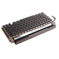 Teclado Mecánico Vintage Sin Cables De 83 Teclas Con Switches Azules Y Carcasa De Metal VBESTLIFE Para Escritorio - details 0