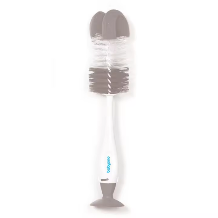 Babyono Cepillo limpia biberones botellas y tetinas con ventosa Babyono - 1