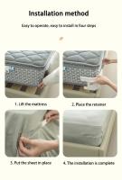 4Pcs Clip Para Sábana Invisible Con Cinta De Bloqueo Soporte Para Sábanas De Cama Fijador De Funda De Cama Material Poliéster/Celulosa - details 10