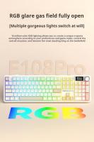 Teclado Mecánico AULA F108pro Con Bluetooth /2.4G/ Cable Tres Modos Iluminación RGB Personalizable Teclas Hot-swappable Estructura De Ganchos - details 17