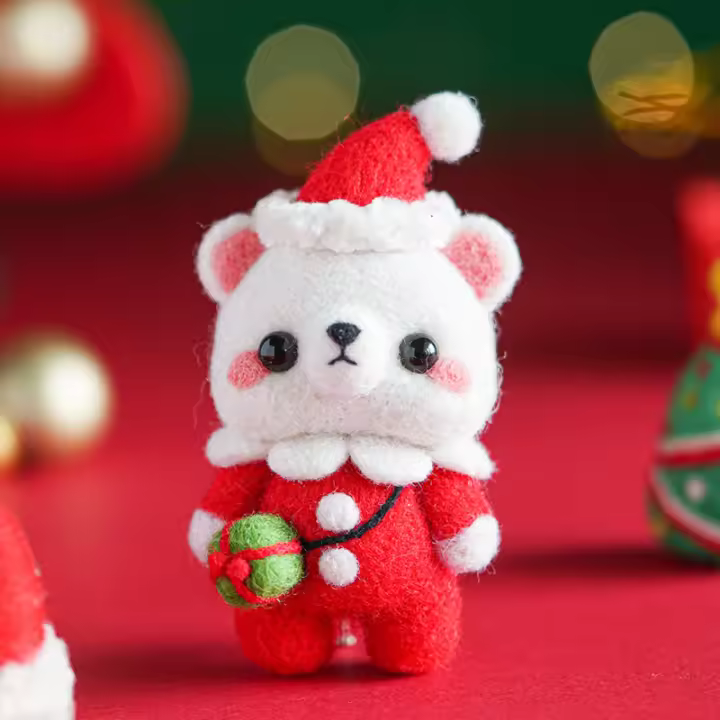 Kit De Tejido De Lana KRABALL Para Decoraciones De Navidad Muñeco De Nieve De Lana Herramienta De Artesanía DIY Regalo De Navidad - 1