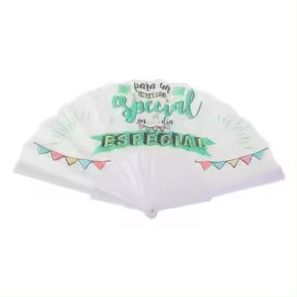 ABANICO TELA "FRASES" Raíz Detalles de Boda Abanicos y Alfileres Inicio  ABANICO TELA "FRASES"  Regalo Regalos - 1