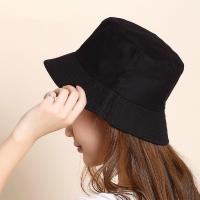 Gorro De Sol Plegable De Algodón Suave En Color Sólido Negro Para Hombres Y Mujeres Gorro De Pescador De Calle Para Exterior Cuatro Estaciones - details 0