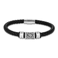 Pulsera Vikinga Vintage Con Runas Para Hombres Y Mujeres Hecha a Mano En Cuero Con 24 Runas Nórdicas Pulsera Escandinava De Amuleto Para Parejas Regalos - details 17