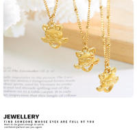 Encanto 1 Uds. Colgante de corazón de melocotón de amor de cerdo de la suerte de estilo chino, collar de acero inoxidable que no se decolora, joyería de cadena de clavícula - details 9