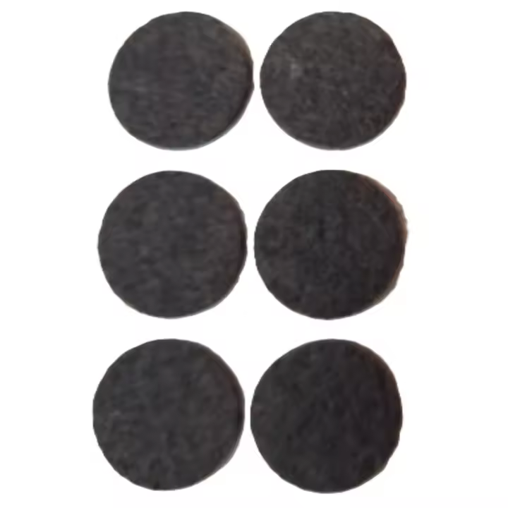 6 x Fieltros 30 mm x 2,6 mm, Redondos, Adhesivos, Color Marrón. Marca Tecnofit. - 1