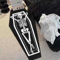 VIKAMA Alfombra De Decoración Gótica Con Calavera Para Halloween Resistente a La Suciedad Para Sala De Estar Y Dormitorio Material De Poliéster Lavable a Mano Y Máquina - details 8