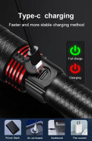 Linterna LED Recargable 9000LM Luz Blanca Láser Super Brillante 2000m Luz De Camping Torcha Potente Impermeable Para Aventura Al Aire Libre - details 14