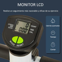 HOMCOM Máquina de Step Stepper Fitness en Casa con Pantalla LCD Manillar y Pedales Antideslizantes Equipo de Ejercicio para Gimnasio Oficina 55x44x108 cm Blanco - details 3
