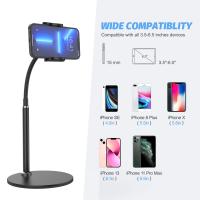 Soporte de escritorio flexible y ajustable de 360 ° para teléfono con base Estable, compatible con iPhone 14, 13, 12, 11 Pro, Xs Max, XR, X, 8, 7, 6, 6S Plus y Samsung S22 y S21 (3,5 "-6,5") - details 0